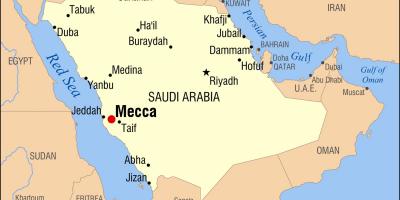 خريطة الهجرة طريق مكة المكرمة