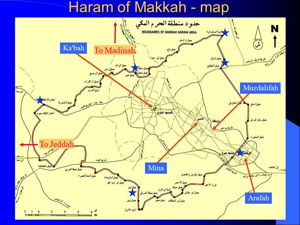 خريطة الحرم الحدود 