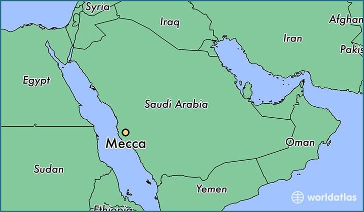 في مدينة مكة المكرمة الخريطة