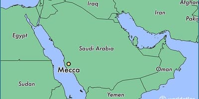 في مدينة مكة المكرمة الخريطة